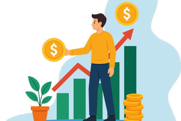 Top 5 Value Stocks You Need to Watch Right Now Person investing with financial growth chart